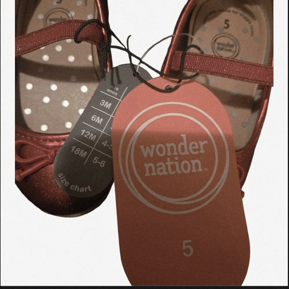 Wonder Nation Shiny Red Dress Shoes-Size 5 NWT